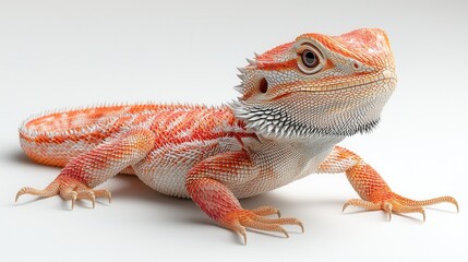 Naklejka premium Orange Dragon Lizard Studio Portrait