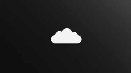Minimalist Cloud Icon on Dark Background: A Simple, Elegant Design