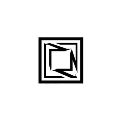 Abstract Black And White Geometric Pattern With Intricate Lines