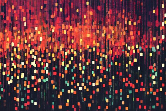 Explore a vibrant abstract binary code pattern featuring simple design elements in topaz colors. This artistic composition creates a dynamic visual experience.