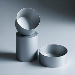geometrical metal figures