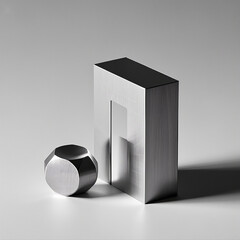 geometrical metal figures
