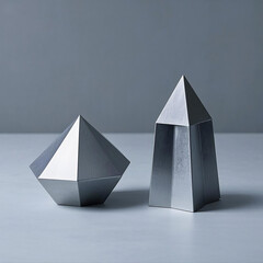 geometrical metal figures