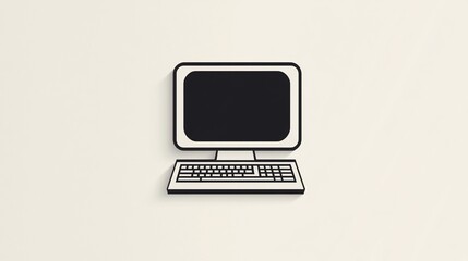 Retro Computer Icon: A Classic Desktop Design