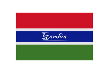 gambia country flag vector illustration