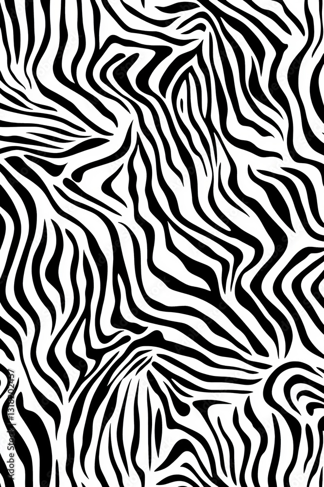 Aufkleber explore this striking black and white zebra print pattern featuring dynamic stripes and flowing text