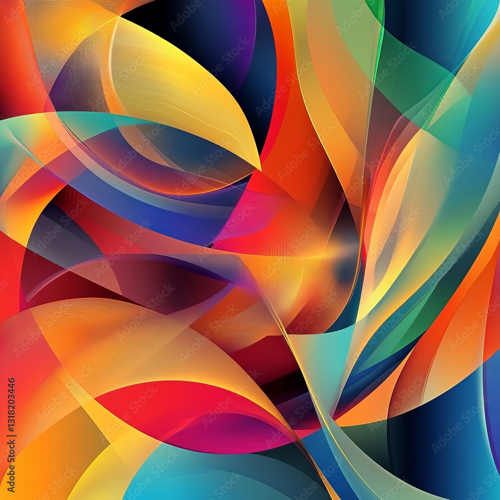 Poster enjoy a vibrant abstract background featuring bold colors and dynamic shapes. this colorful design i