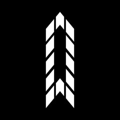 Sports number Zero arrow style. Suitable for T-shirts, motorsports, sport cars, motocross, bicycles, gamers, basketball, sports, baseball, rugby, construction, etc. Shape with Building Arrow Style.