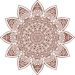 Beautiful flower art and mandala vector design