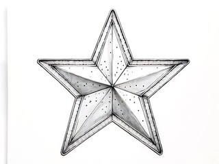 Obraz premium Hand-Drawn Sketch of a Five-Pointed Star