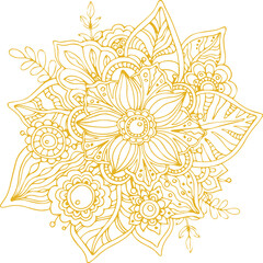 Beautiful flower art and mandala vector design