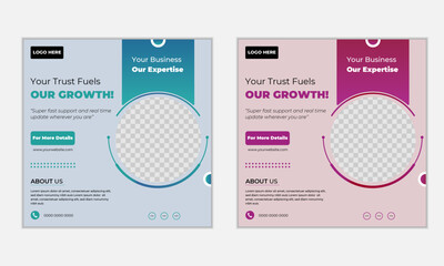 We are creative Digital marketing agency business and corporate social media post template
