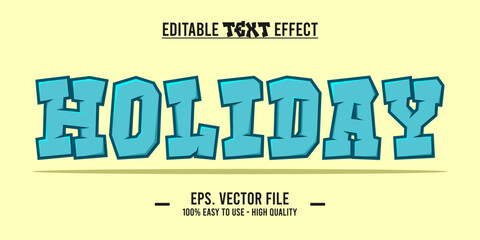 typography HOLIDAY word art illustration