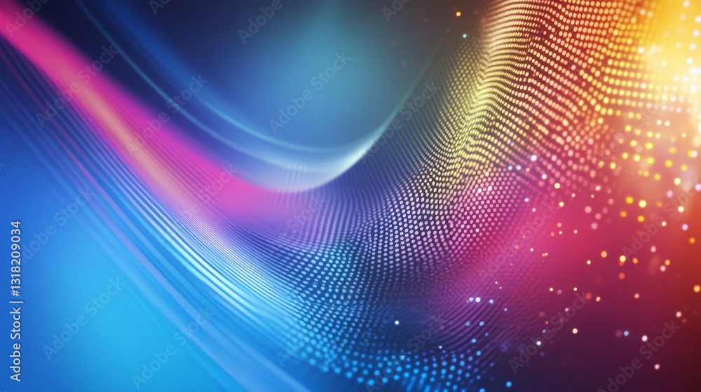 Aufkleber vibrant and colorful abstract background featuring smooth curves and luminous patterns, perfect for 
