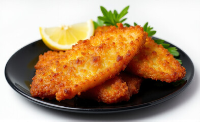 fried fish isolated