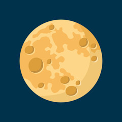 full moon on dark night