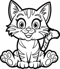 cat cartoon kitten vector