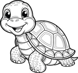 cartoon turtle animal illustration vector