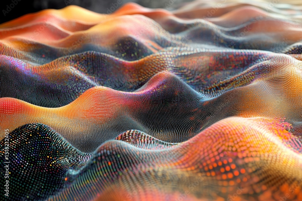 Poster colorful abstract wave patterns create a visually stunning composition. the dynamic design features 
