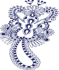 Beautiful flower art and mandala vector design