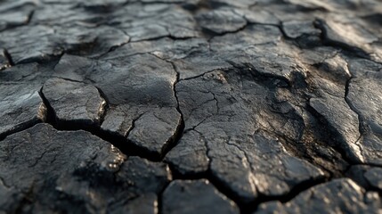 The image reveals a close up of cracked gray stone surface