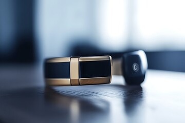 Luxury Gold and Black Headphones - Exquisite Design