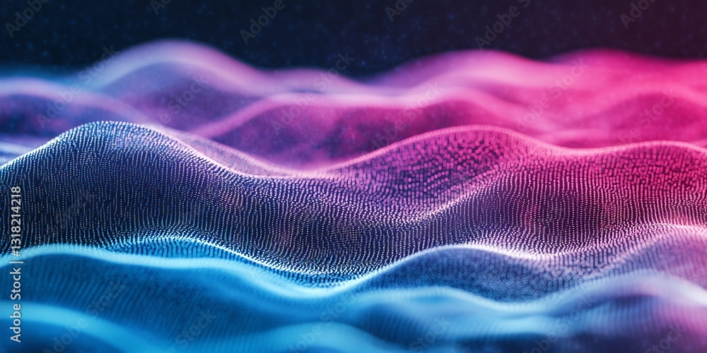 Poster explore a mesmerizing digital background featuring subtle noise patterns and dynamic waves, perfect 