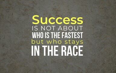 Endurance and success in life's race inspirational quote motivational content digital art close-up...