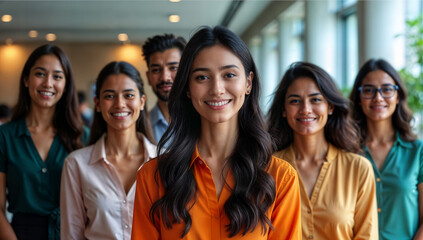 Diverse Indian Team Collaborating in a Modern Office Space for Innovation and Business Growth