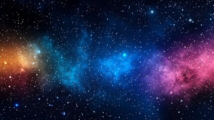 A Beautiful Image of a Starry Colorful and Vast Universe