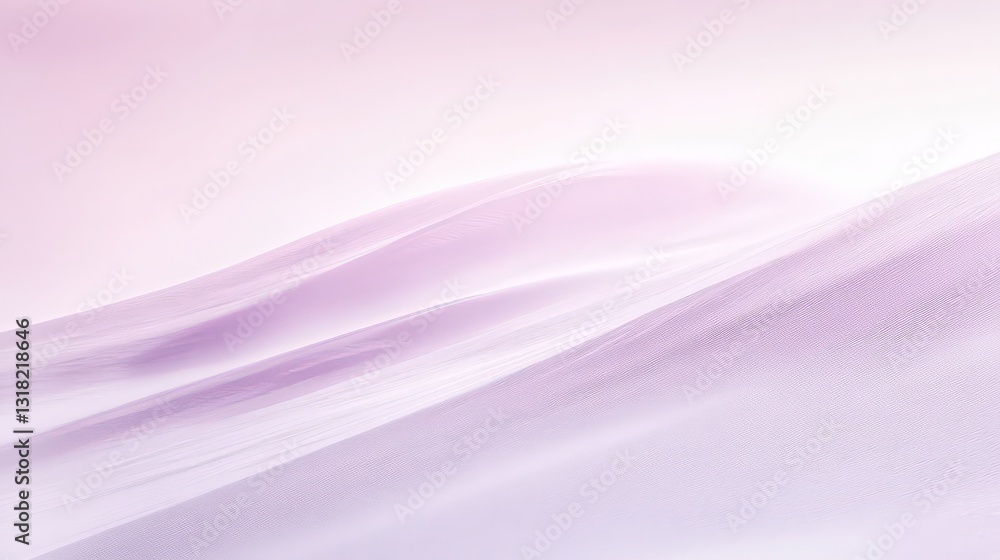 Poster serene light lavender flowing fabric waves abstract with subtle shading