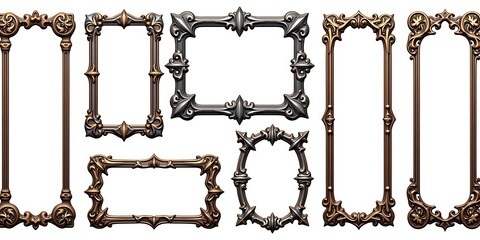 viking medieval game ui frames antique borders