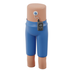 Insulin pump controller. 3d illustration