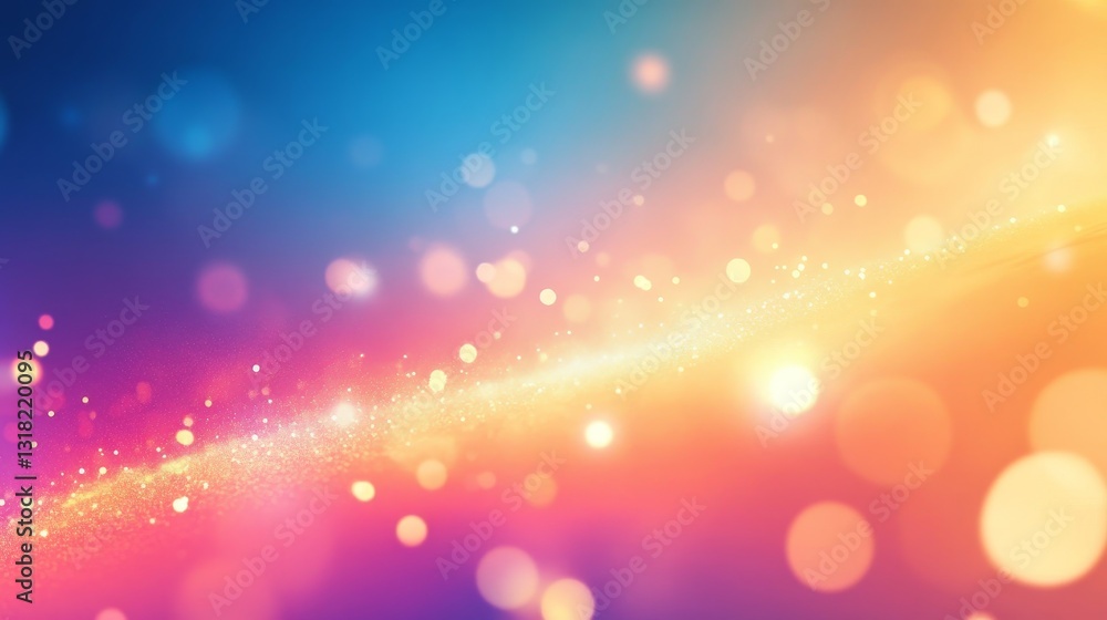Aufkleber vibrant abstract background featuring a beautiful blend of colors with glowing bokeh effects. perfec