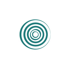 Concentric Circle Illustration with Symmetrical Design and Minimal Aesthetic