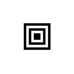 Abstract Minimalist Design with Geometric Squares on White Background