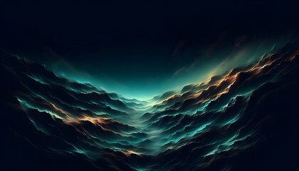 Edgy grunge-style background with a dark color palette of black, green, and blue, enhanced by grainy noise and a subtle glowing effect.