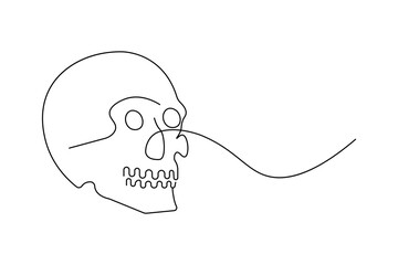 Skill continuous single line art and isolated outline vector illustration
