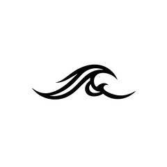 Obraz premium Abstract Wave Symbol With Flowing Lines and Dynamic Motion