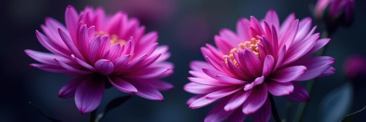 Intricate purple and pink cornflower, studio shot , nature, spring