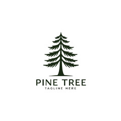 Pine Tree Logo Design with Minimalist and Nature-Inspired Aesthetic