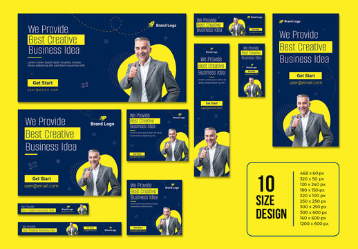 Creative Business Idea Web Ads Template Design