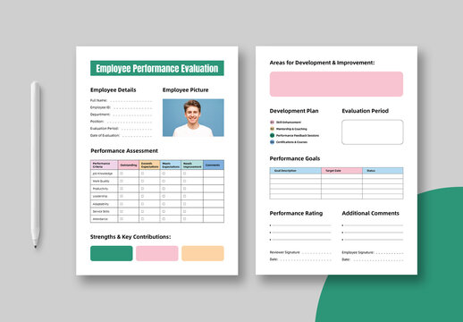 Employee Performance Evaluation Layout
