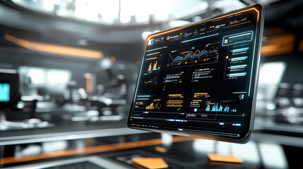 A computer monitor displays a graph with a lot of numbers and lines. generated using AI