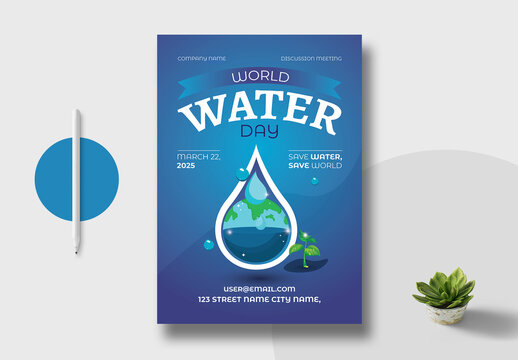 World Water Conservation Poster Design