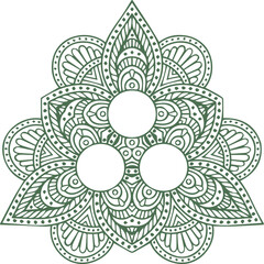 Beautiful flower art and mandala vector design