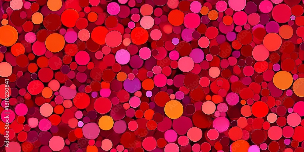 Poster enjoy a vibrant polka dot pattern featuring an array of pink and topaz shades. this lively design is
