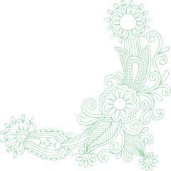 Beautiful flower art and mandala vector design