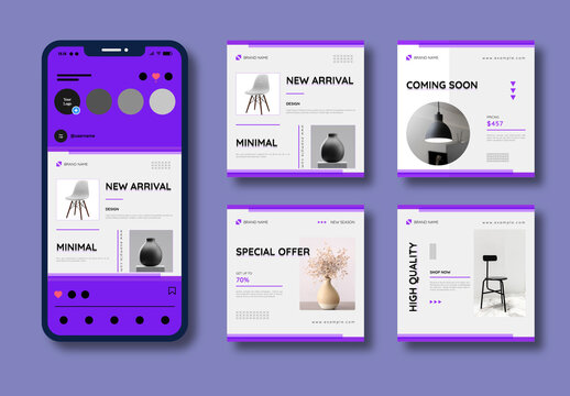 Clean Social Media Layout Set