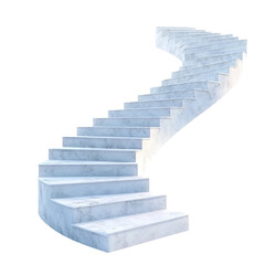 stairs to success isolated on transparent white background, clipping path